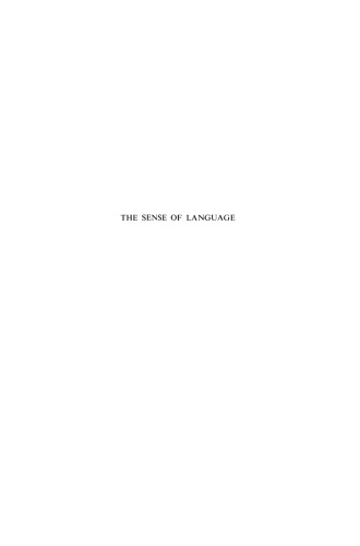 The Sense of Language