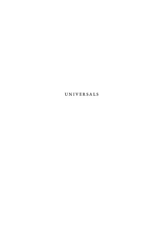 Universals: A New Look at an Old Problem