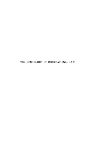 The Renovation of International Law: On the Basis of a Juridical Community of Mankind