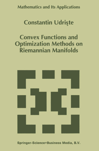 Convex Functions and Optimization Methods on Riemannian Manifolds