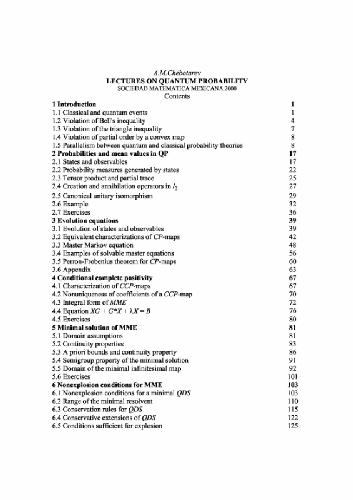 Lecture on Quantum Probability