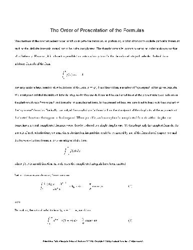 Table of integrals Series and Products