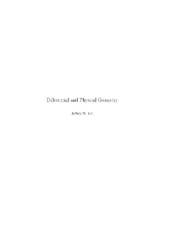 Differential and Physical Geometry