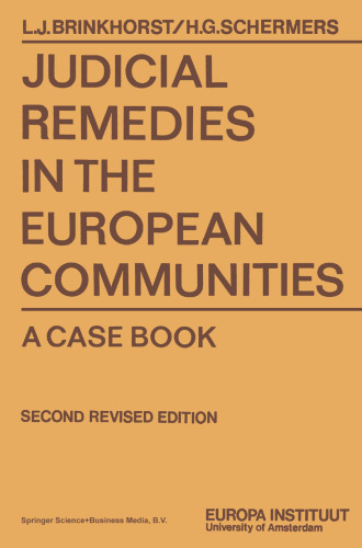 Judicial Remedies in the European Communities: A Case book