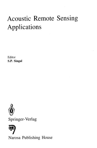 Acoustic Remote Sensing Applications