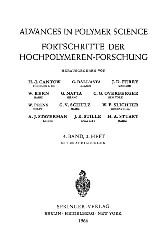 Fortschritte der Hochpolymeren-Forschung