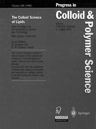 The Colloid Science of Lipids: New Paradigms for Self-Assembly in Science and Technology