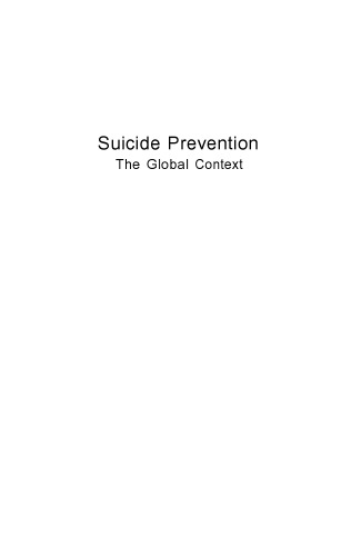 Suicide Prevention: The Global Context