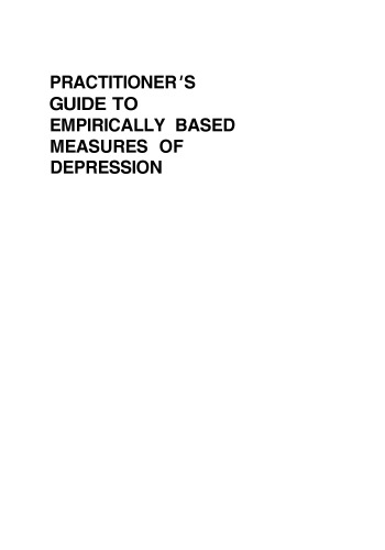 Practitioner’s Guide to Empirically Based Measures of Depression