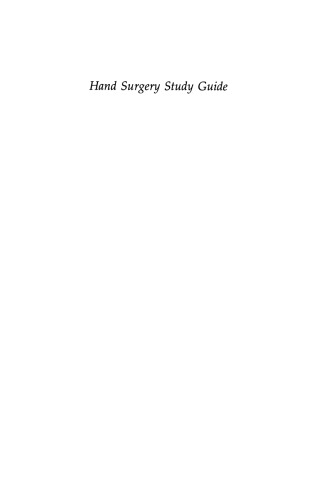 Hand Surgery Study Guide