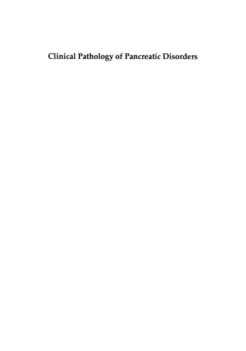 Clinical Pathology of Pancreatic Disorders