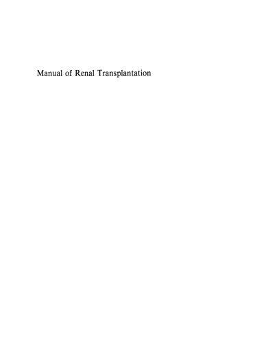 Manual of Renal Transplantation