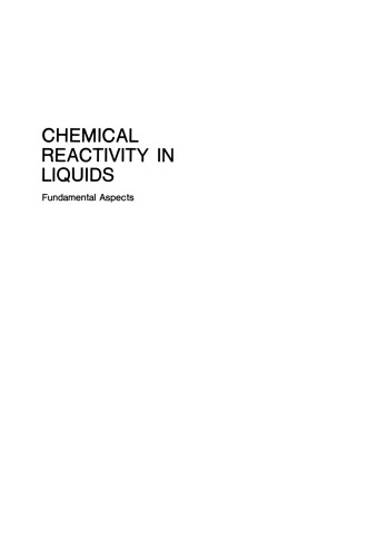 Chemical Reactivity in Liquids: Fundamental Aspects