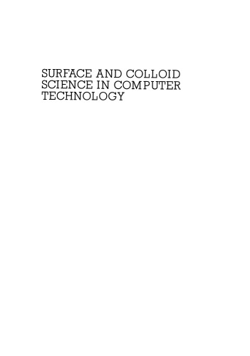 Surface and Colloid Science in Computer Technology