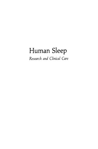 Human Sleep: Research and Clinical Care