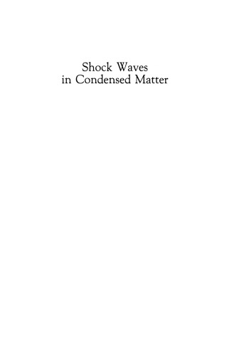 Shock Waves in Condensed Matter