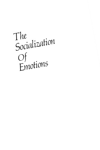 The Socialization of Emotions