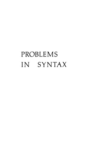 Problems in Syntax