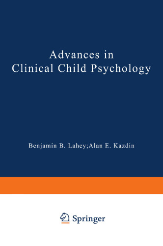 Advances in Clinical Child Psychology