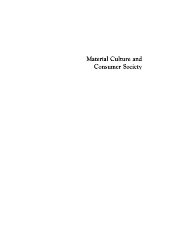 Material Culture and Consumer Society: Dependent Colonies in Colonial Australia