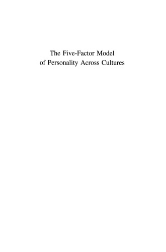 The Five-Factor Model of Personality Across Cultures