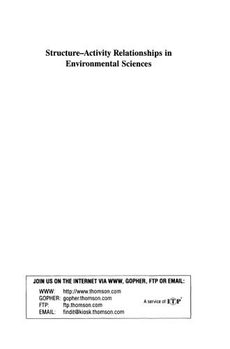 Structure—Activity Relationships in Environmental Sciences