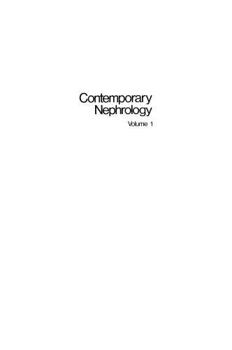 Contemporary Nephrology: Volume 1