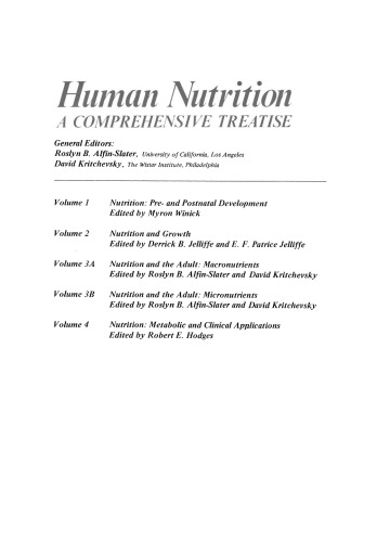 Nutrition: Pre- and Postnatal Development