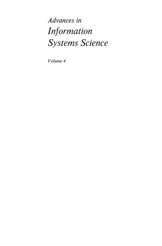 Advances in Information Systems Science: Volume 4