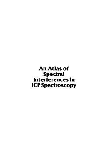 Atlas of Spectral Interferences in ICP Spectroscopy