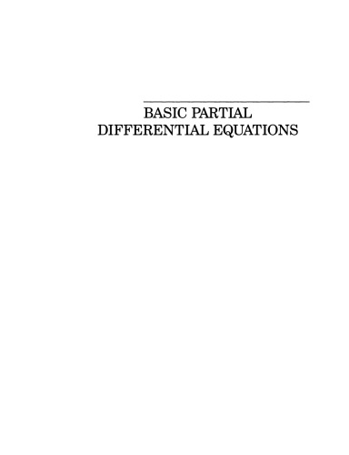 Basic Partial Differential Equations