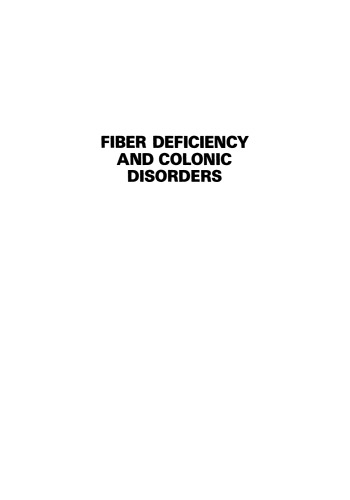 Fiber Deficiency and Colonic Disorders