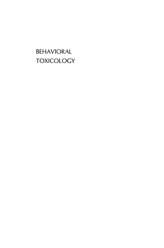 Behavioral Toxicology