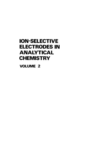 Ion-Selective Electrodes in Analytical Chemistry