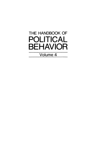 The Handbook of Political Behavior: Volume 4