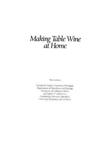 Making table wine at home