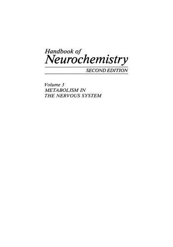 Metabolism in the Nervous System