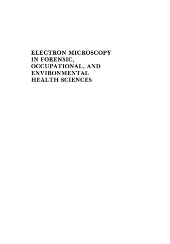 Electron Microscopy in Forensic, Occupational, and Environmental Health Sciences