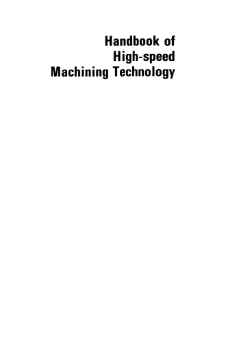 Handbook of High-Speed Machining Technology