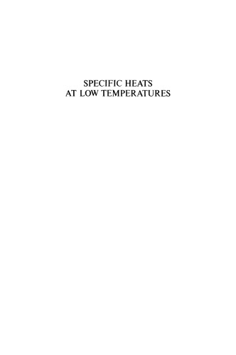 Specific Heats at Low Temperatures