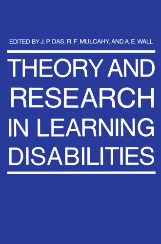 Theory and Research in Learning Disabilities