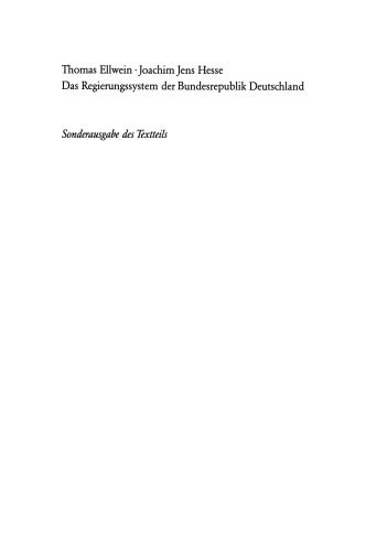 Das Regierungssystem der Bundesrepublik Deutschland