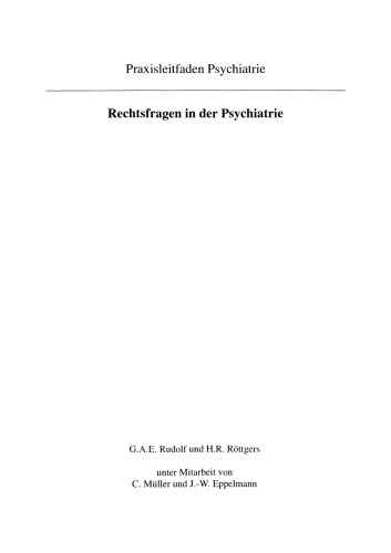 Rechtsfragen in der Psychiatrie