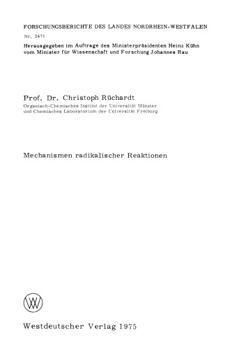 Mechanismen radikalischer Reaktionen