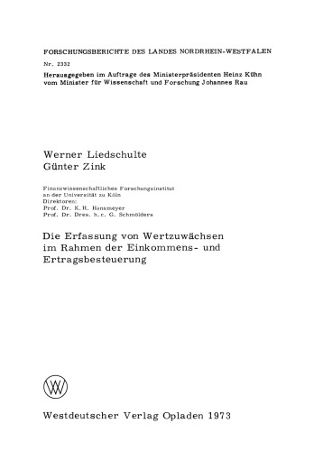 Die Erfassung von Wertzuwächsen im Rahmen der Einkommens- und Ertragsbesteuerung