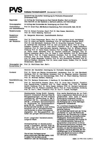 Politik und Ökonomie — autonome Handlungsmöglichkeiten des politischen Systems: Tagung der Deutschen Vereinigung für politische Wissenschaft in Hamburg, Herbst 1973