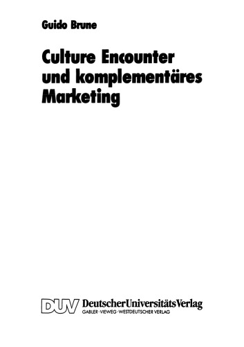 Culture Encounter and komplementäres Marketing