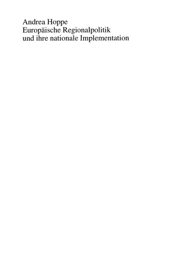 Europäische Regionalpolitik und ihre nationale Implementation: Großbritannien und Deutschland im Vergleich