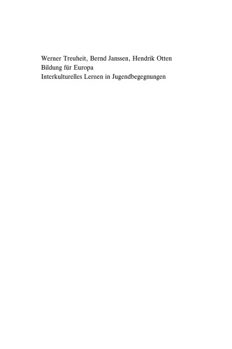 Bildung für Europa: Interkulturelles Lernen in Jugendbegegnungen