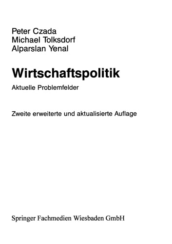 Wirtschaftspolitik: Aktuelle Problemfelder